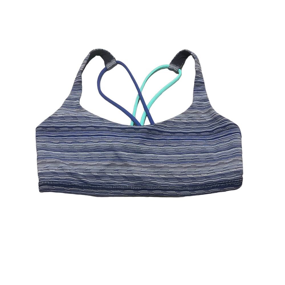 Lululemon Free to Be Bra Blue Striped 4